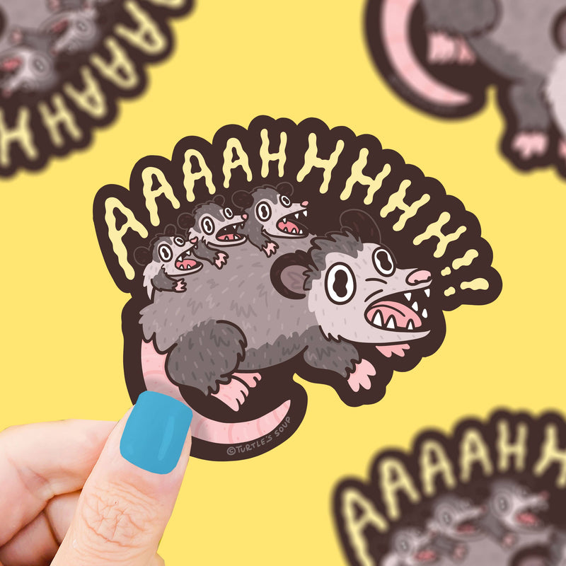 Ahh Crazy Possum Sticker