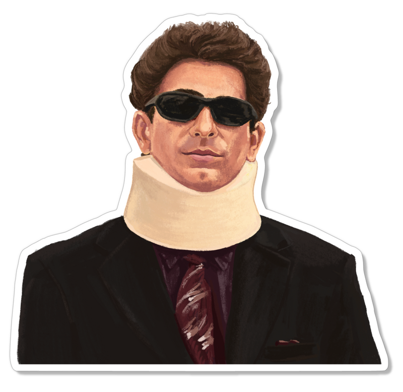 Christopher Moltisanti Neck Brace Sticker - The Sopranos