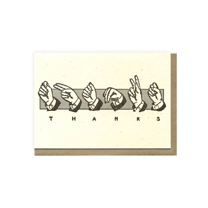 Thanks Sign Language Spelling Card