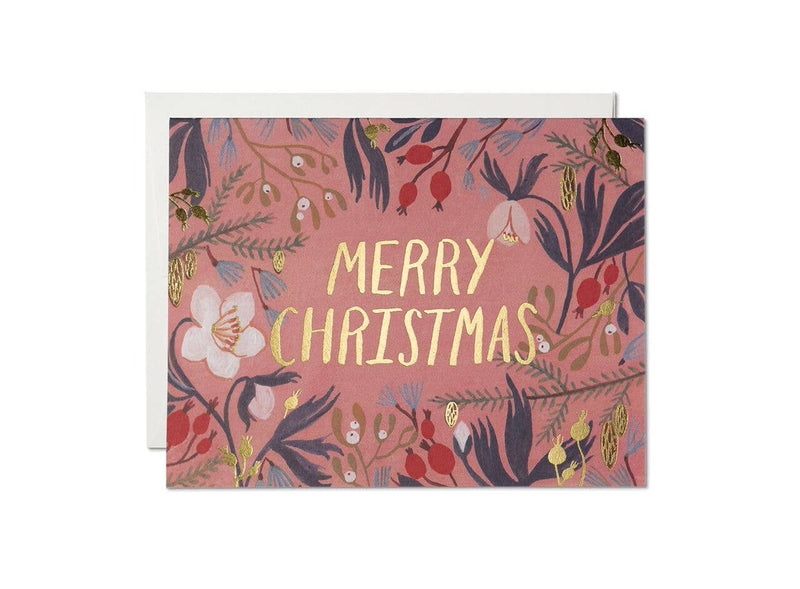 Christmas Flowers Card