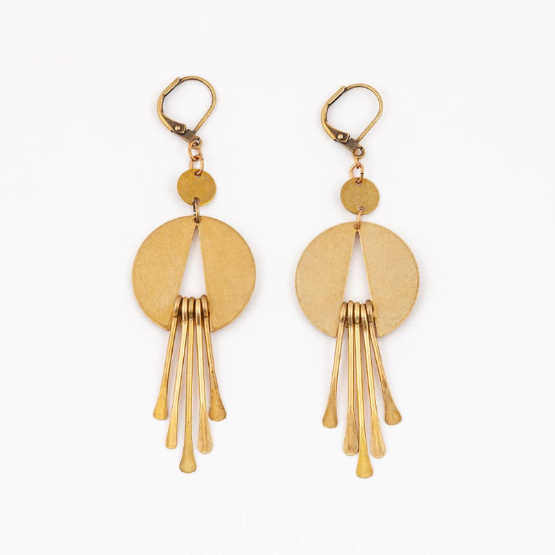 Cut Out Fringe Earrings