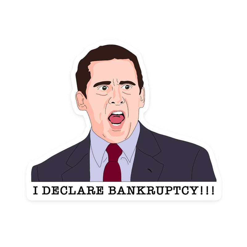 The Office Michael Scott Bankrupt Sticker