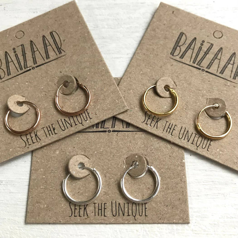 Tiny Hoop Earring - Gold Plated