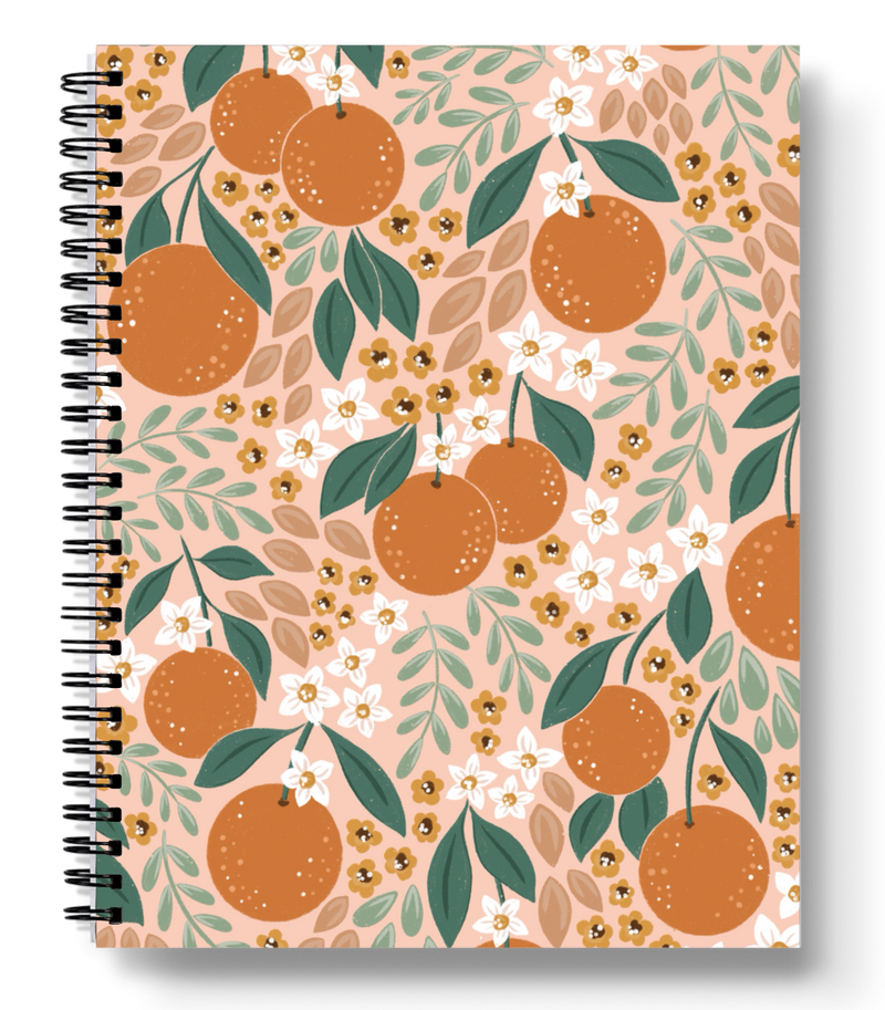 Oranges Spiral Lined Notebook