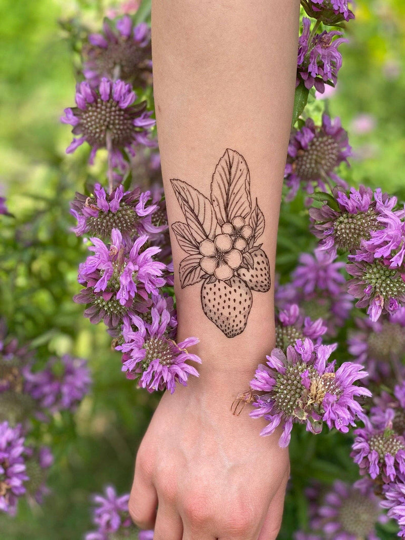 Strawberry Temporary Tattoo