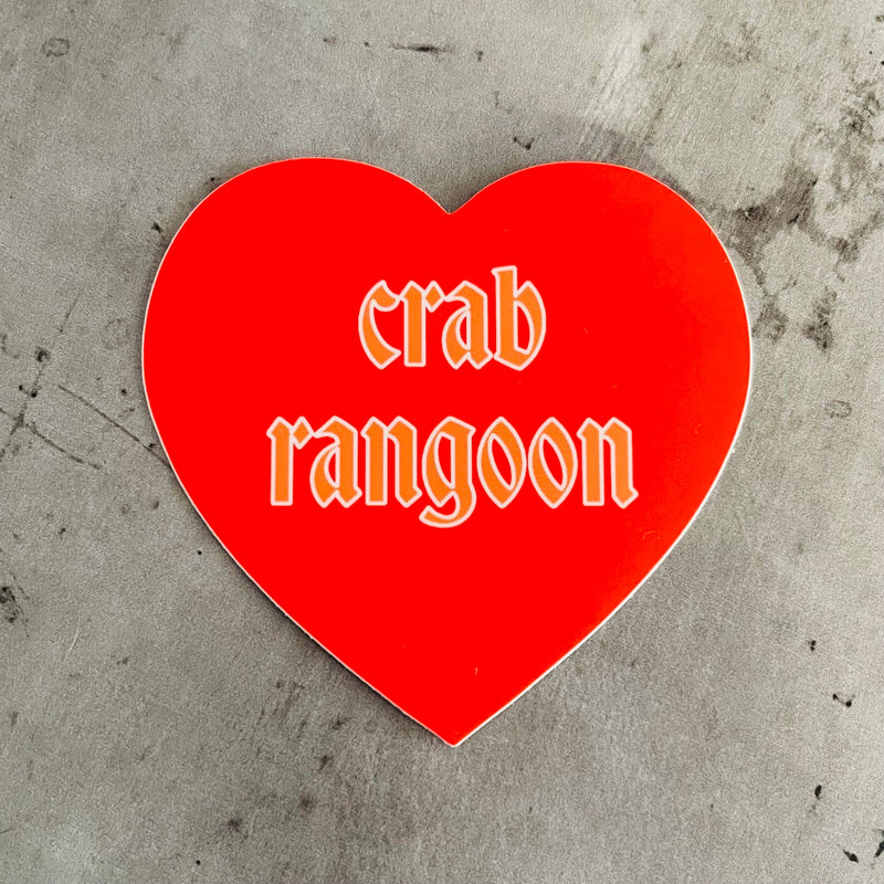 Crab Rangoon Heart Sticker