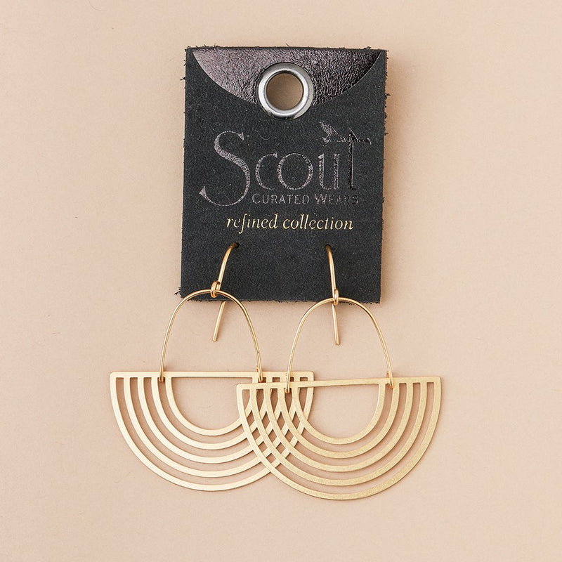 Solar Rays Earrings - Gold