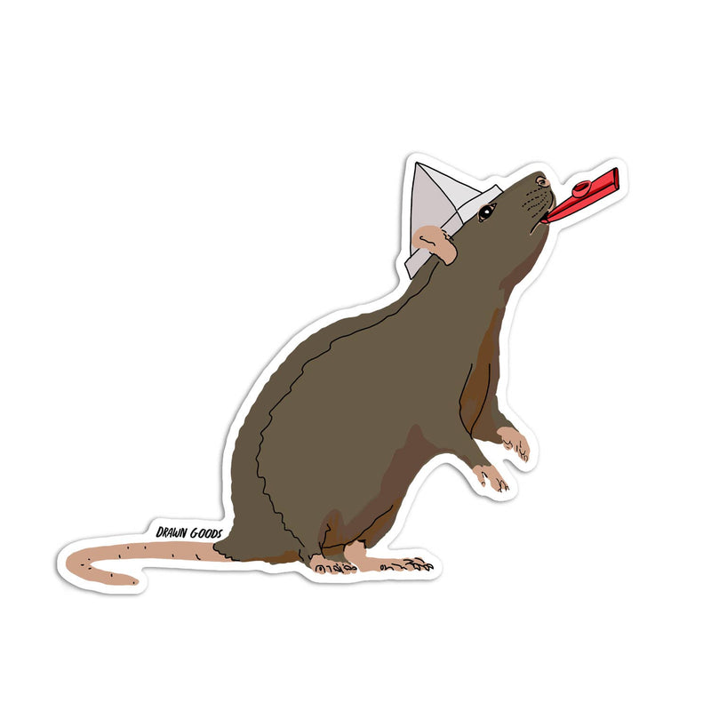 Kazoo Party Rat Sticker
