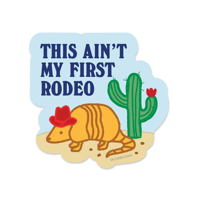 Armadillo Rodeo Sticker