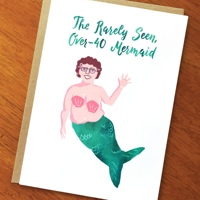 Over 40 Mermaid Card