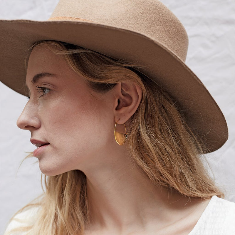 Lunar Hoop Earrings - Gold