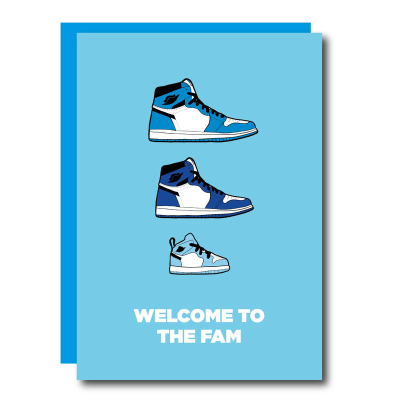 Welcome To The Fam Card (Blue)