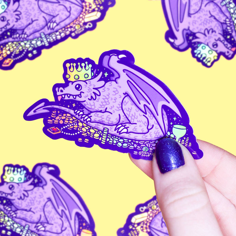 Dragon Treasure Hoard Holographic Sticker