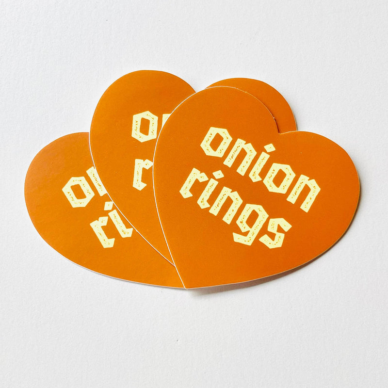Onion Rings Heart Sticker