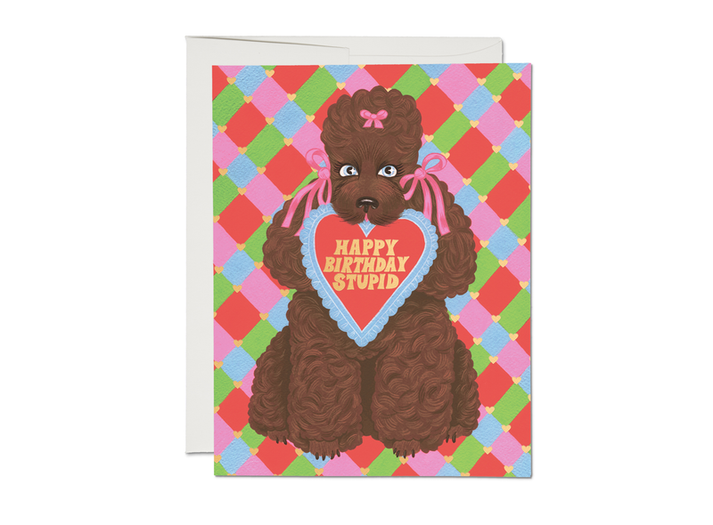 Poodle Birthday Card