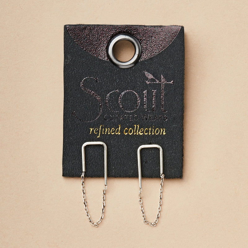 Filament Stud Earrings - Silver