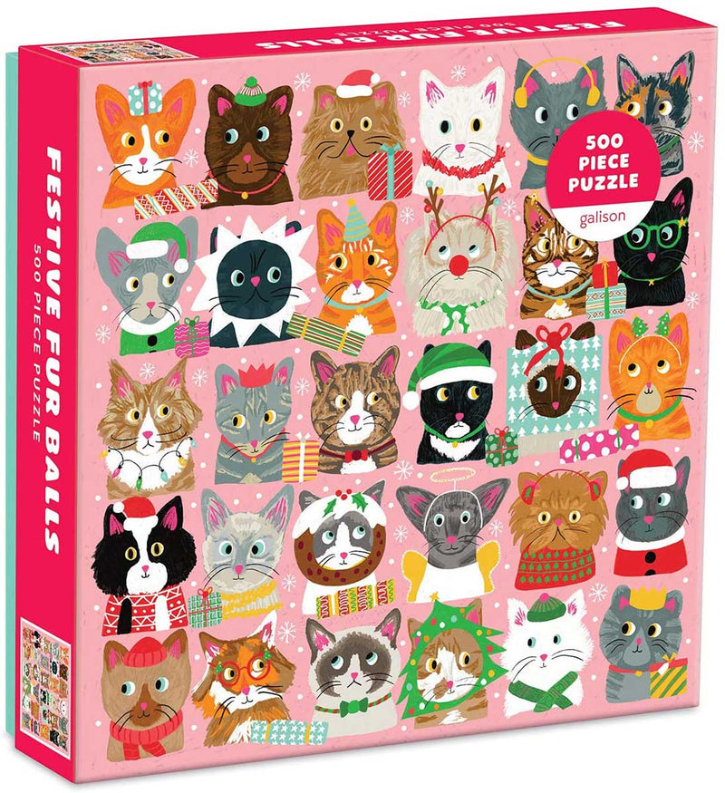 Festive Furballs 500 Piece Puzzle
