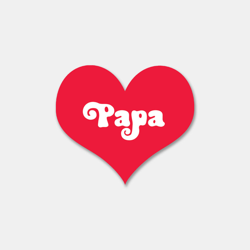Papa Heart Sticker