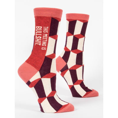 This Meeting Is Bullshit Women's Crew Socks