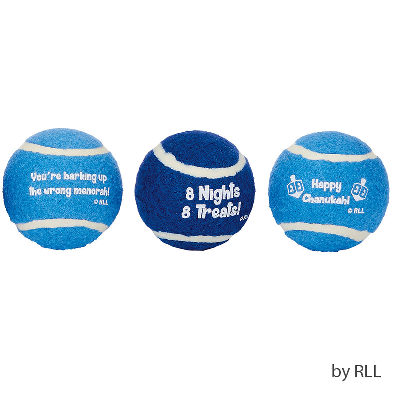 Chewdaica™ Hanukkah Tennis Balls - Set of 3