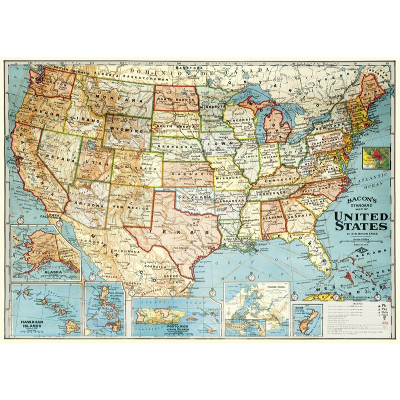 USA Map Poster