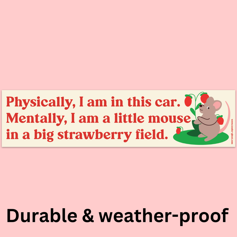 Strawberry Mouse Bumper Sticker