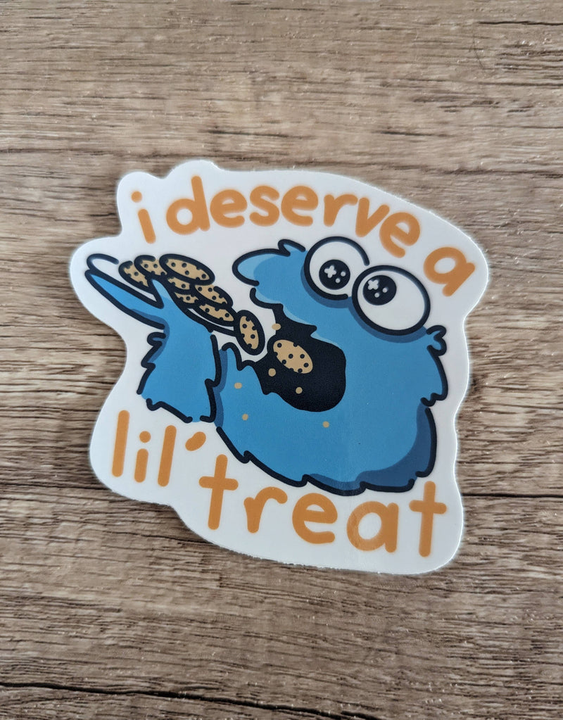 A Little Treat Sticker - Cookie Monster