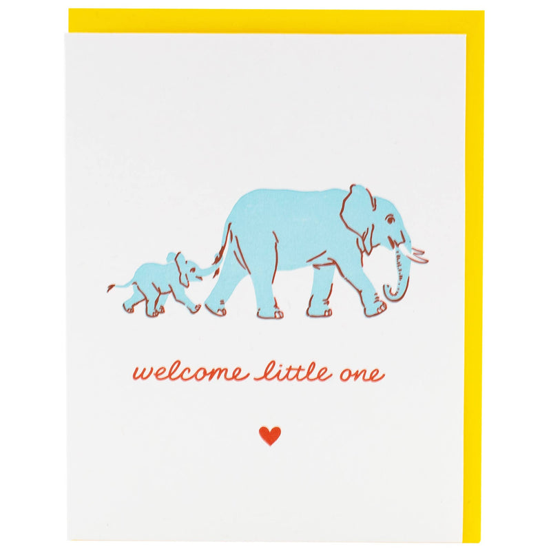 Elephant Walk Baby Card