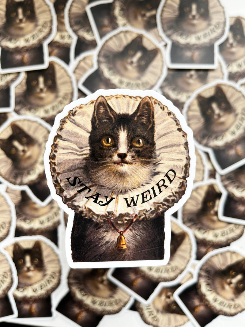 Stay Weird Kitty Sticker