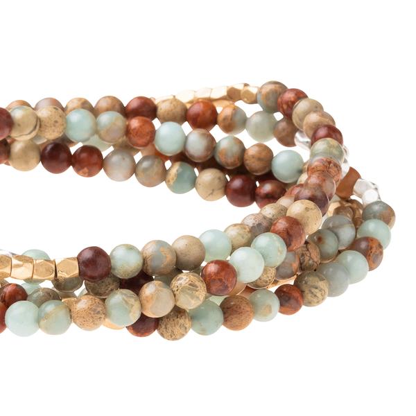 Stone Wrap - Aqua Terra/Gold/Silver