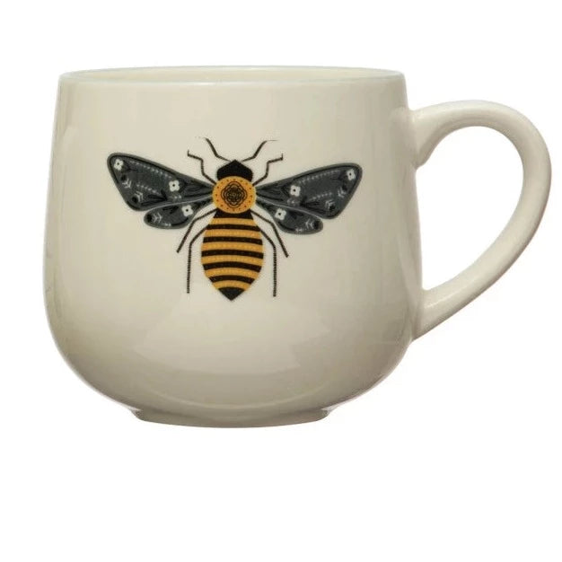 Stoneware Mug with Insect