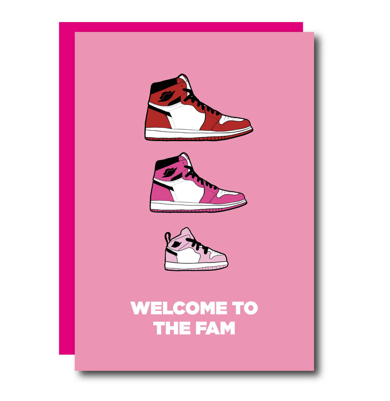 Welcome To The Fam Card (Pink)