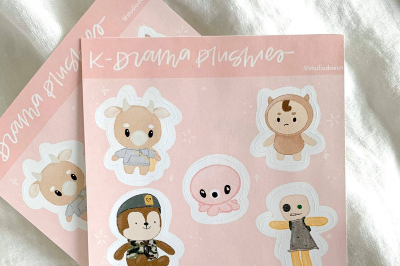 K-Drama Plushies Sticker Sheet
