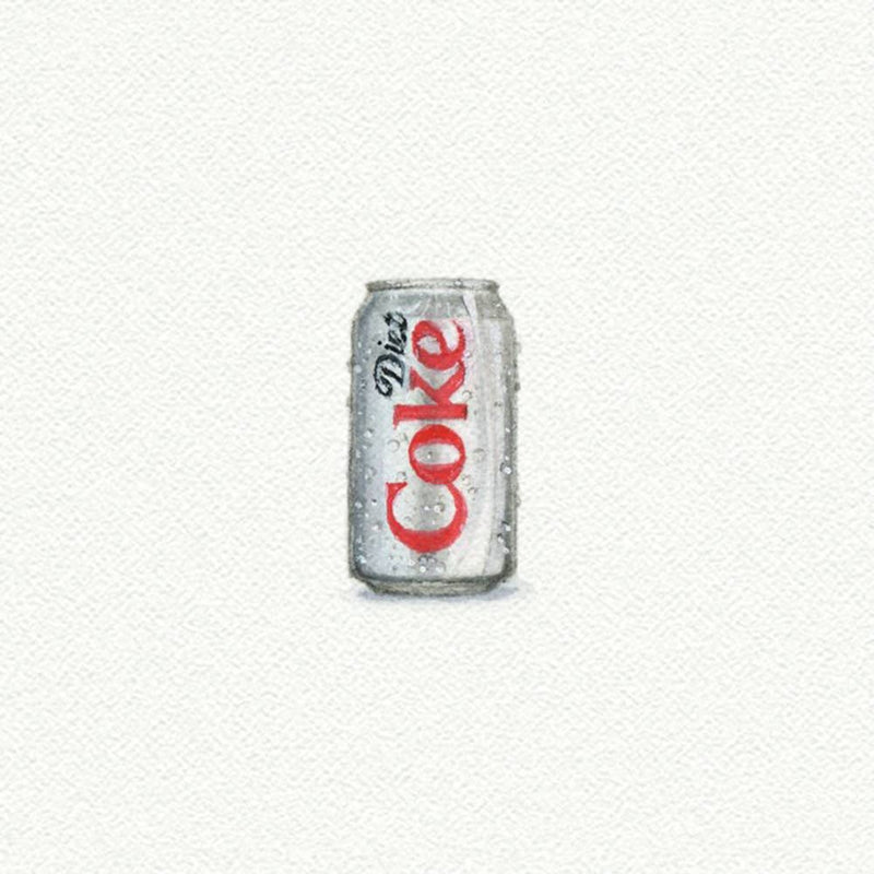 Diet Coke Miniature Watercolor Painting