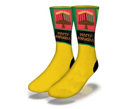 Happy Kwanzaa Kinara Socks