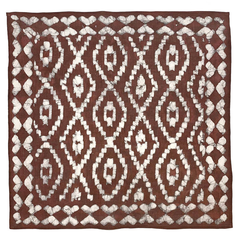 Chocolate Brown Batik Print Block Printed Bandana
