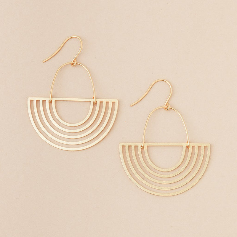 Solar Rays Earrings - Gold