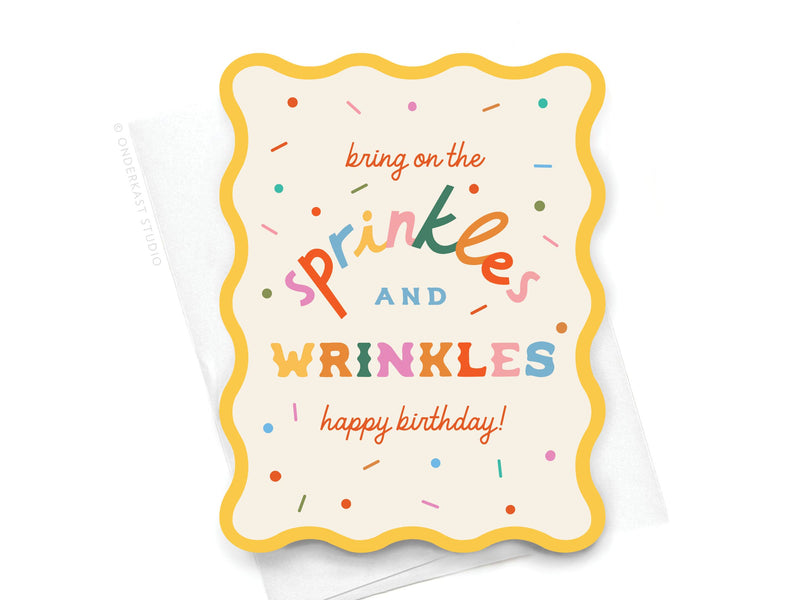 Sprinkles and Wrinkles Wavy Die Cut Notecard