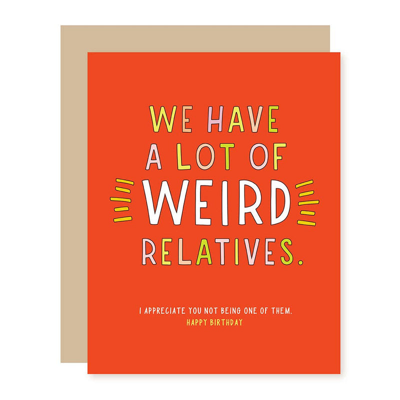 Weirdos Relative Birthday Card